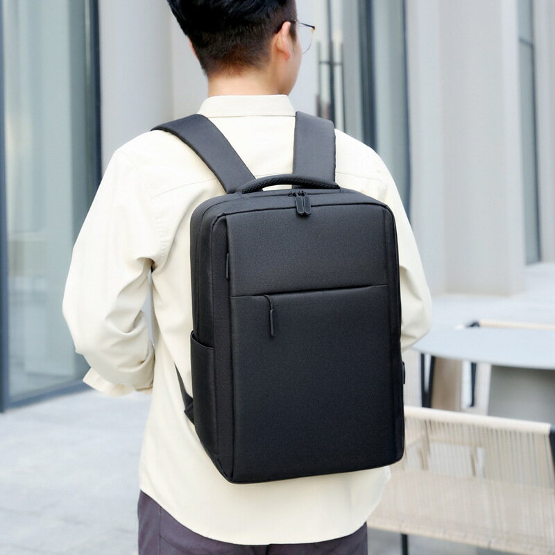 雙肩包男款15.6寸電腦包大容量商務背包女上班簡約學生書包