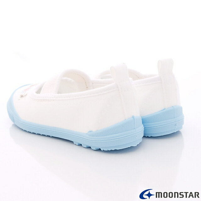 日本月星Moonstar機能童鞋迪士尼聯名系列日本製寬楦冰雪奇緣室內鞋款F019藍(中小童段) 5