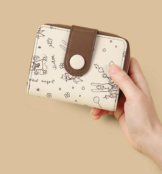 錢包女小眾設計女生皮夾高級感銀包錢夾可愛零錢包卡包