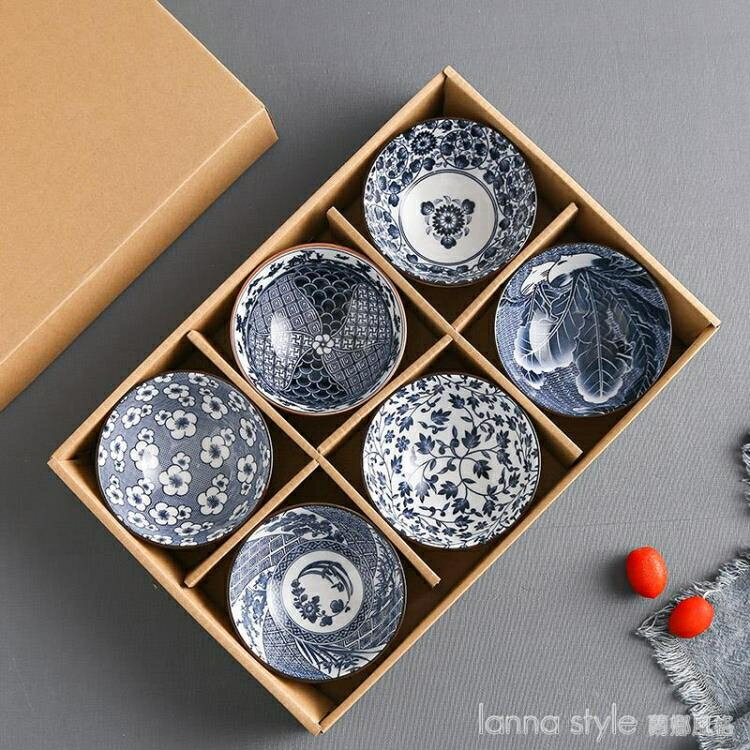 日式青花創意家用米飯碗陶瓷碗單個吃飯碗餐具碗碟套裝碗盤小湯碗 城市玩家