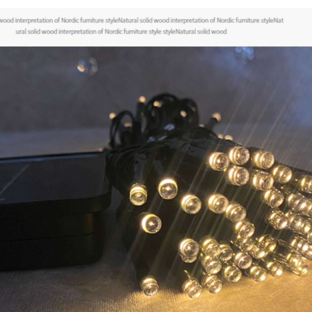 美麗大街 【112121527】12米 LED太陽能燈串戶外花園庭院裝飾防水小彩燈(聖誕燈 氛圍燈) 7