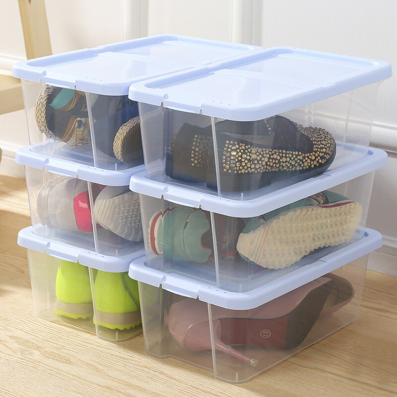 希斯朵加厚組合塑料透明鞋盒鞋子收納盒男女鞋盒防潮鞋柜鞋箱