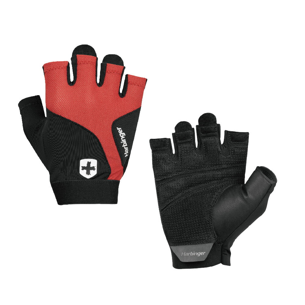 【總代理公司貨】Harbinger Flexfit Gloves 2.0 重訓/健身專業手套-橘紅 1