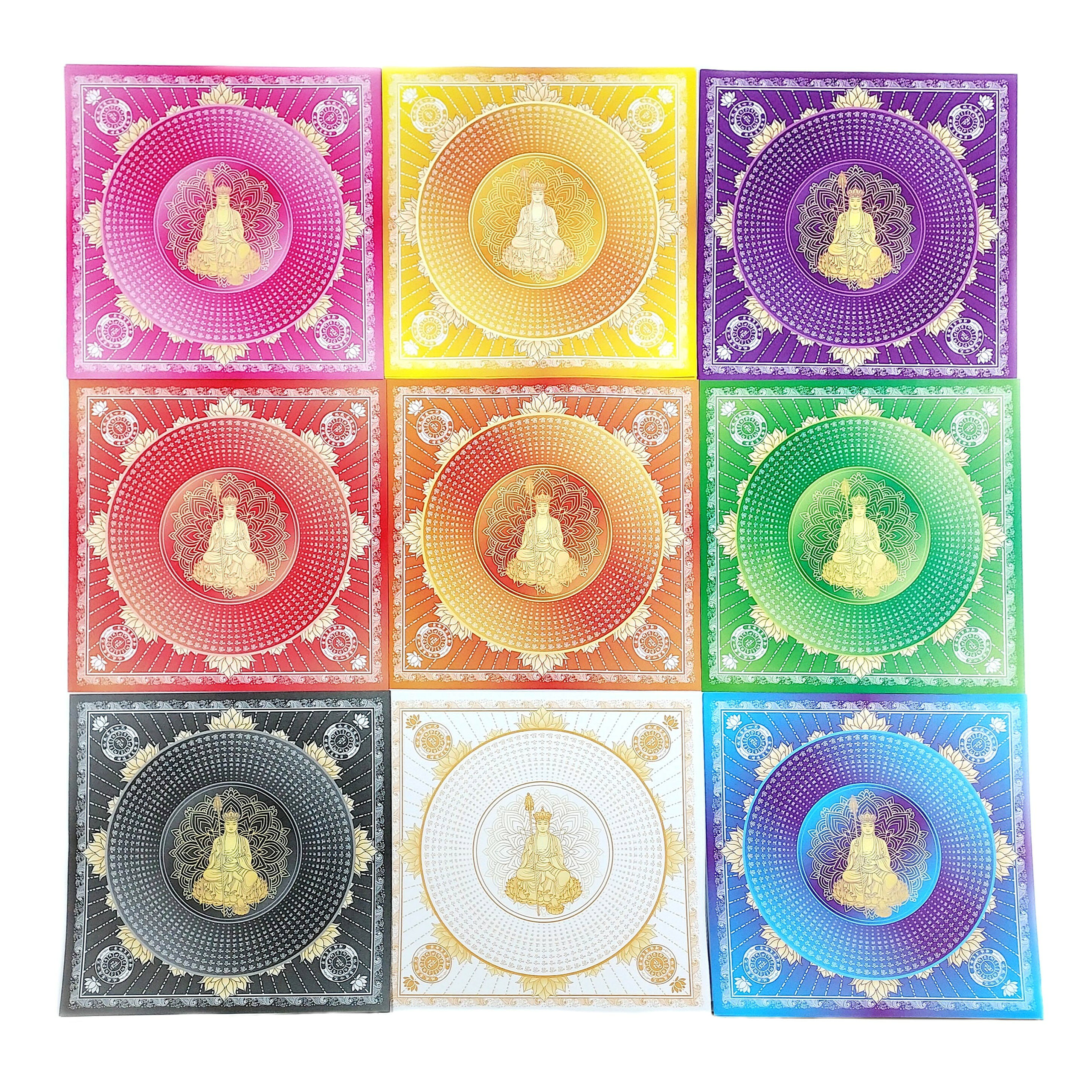 【蓮花紙】九色雙面正彩印刷地藏王蓮花紙