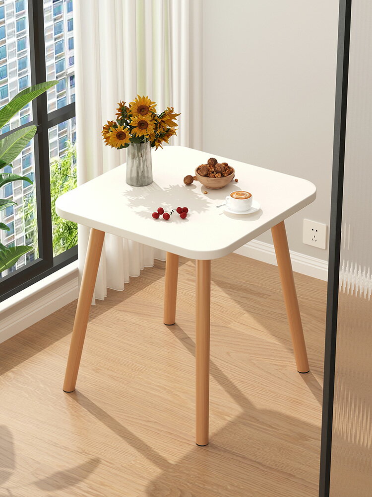 小方桌木桌簡易正方形家用桌子沙發邊幾床頭網紅出租屋陽臺小茶幾