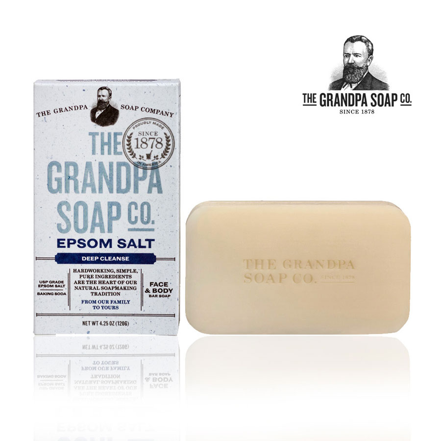 【Grandpa 神奇爺爺】鎂鹽專業深層潔淨活膚皂 4.25 oz