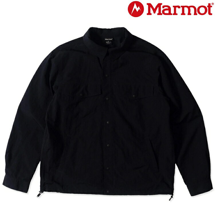 Marmot 土撥鼠 Mountain Sherpa 男款 刷毛防風襯衫外套/休閒外套/風衣外套 TSAMS055 J003 黑