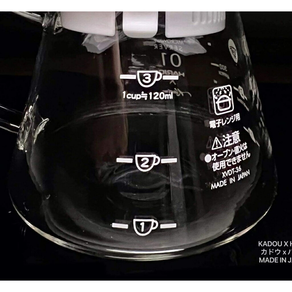 日本製 珈堂KADOU X HARIO 聯名 全玻璃 手沖 耐熱 星芒咖啡壺 XVDT-36-T-KDU 5