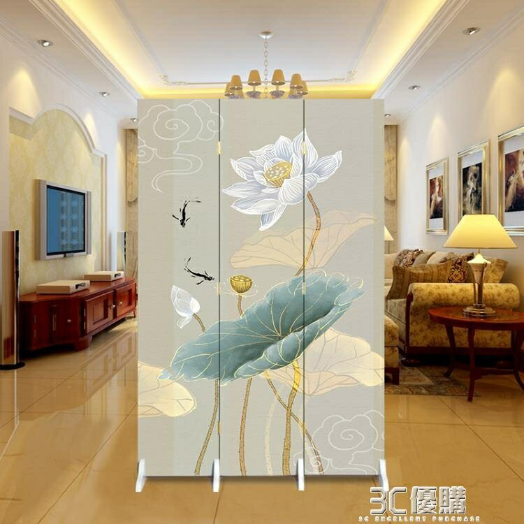 中式屏風隔斷時尚現代客廳行動簡約摺疊臥室家用玄關折屏小戶型【年終特惠】