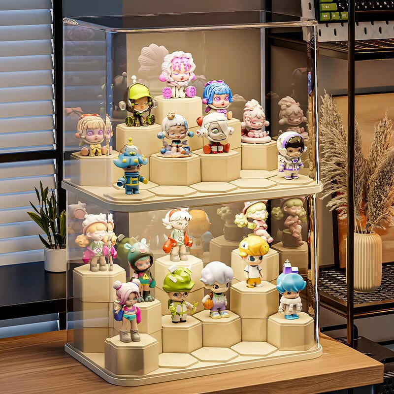 {臺灣公司貨 可打統編}透明防塵盲盒展示架亞克力手辦玩具積木展示櫃泡泡瑪特收納展示盒
