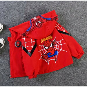 台灣現貨 兒童蜘蛛人外套衝鋒外套防風外套薄款漫威系列蜘蛛人外套