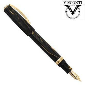 預購商品 義大利 VISCONTI Medici 黑金 鋼筆 /支 KP17-07-FP