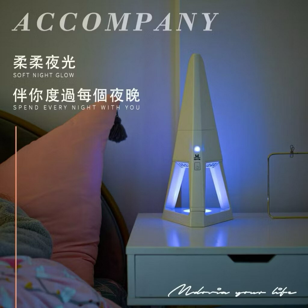 Mdovia ZONE La Tour 吸塵夜燈 巴黎鐵塔造型無線手持吸塵器 附夜燈/雙層濾網 1