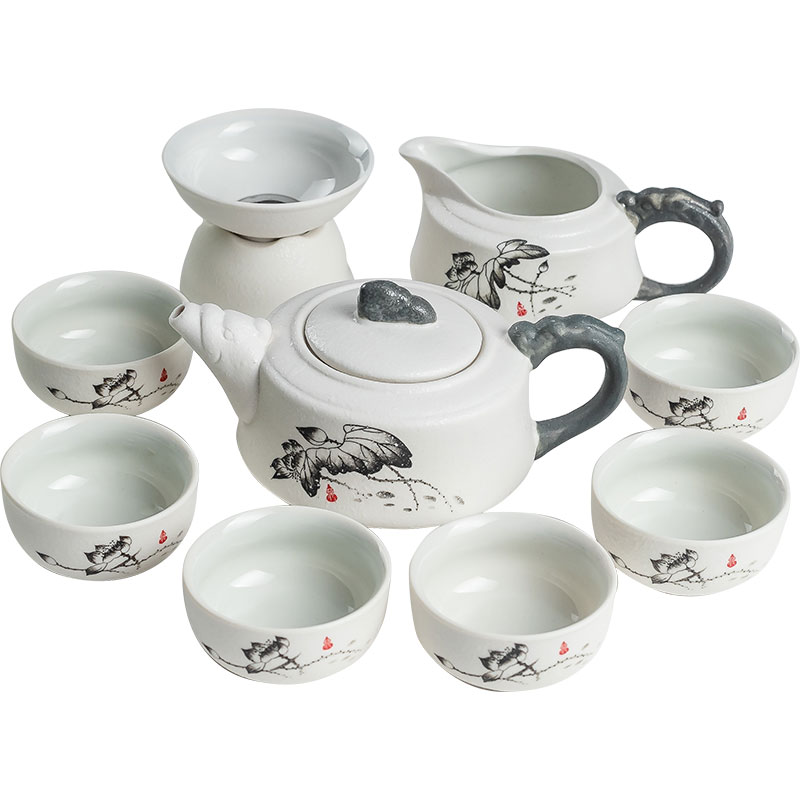 陶瓷家用紫砂半自動簡約功夫茶具茶杯茶壺小套裝配件日式泡茶器