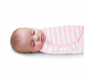 Summer Infant SwaddleMe懶人包巾0~3m S號 粉嫩條紋