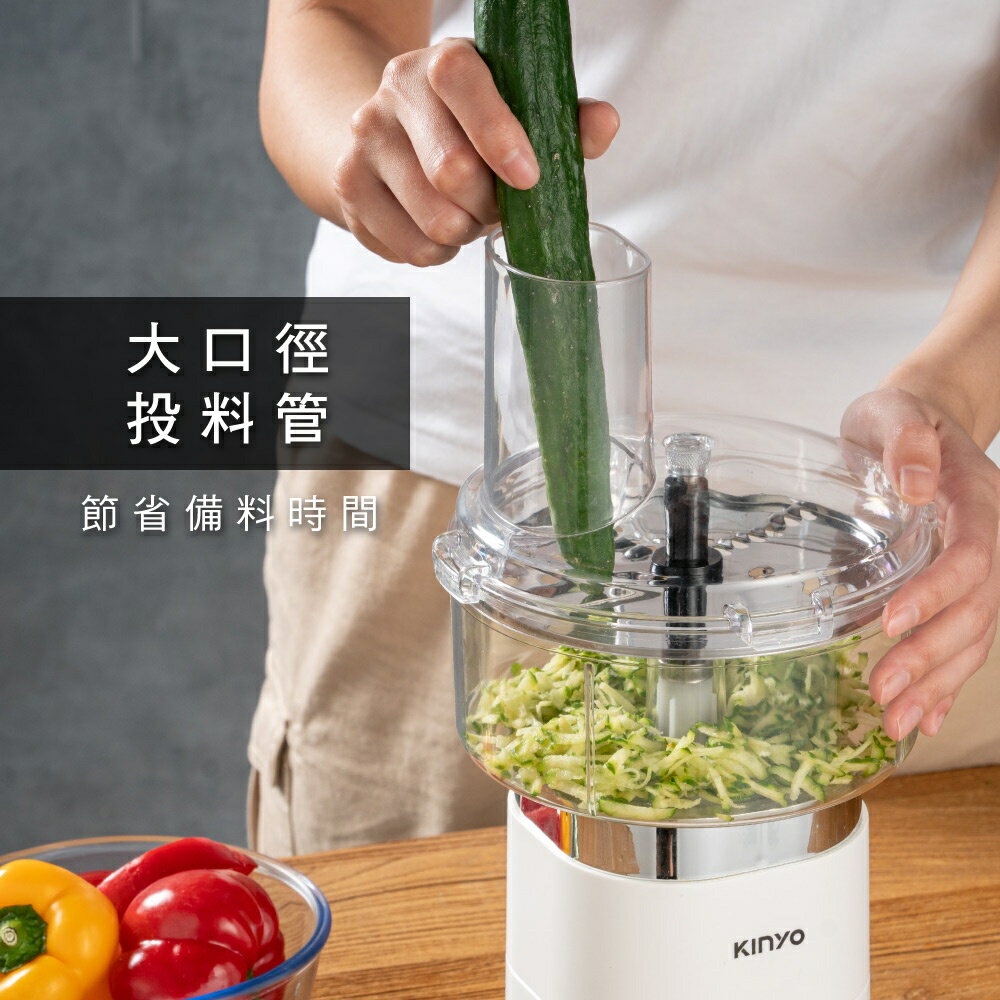 KINYO/多功能果汁調理機 JR-298 切片/切絲/切碎/攪打/碎冰 多合一 原廠一年保 1.25L 1