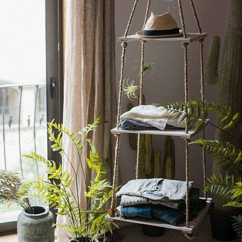 家居裝飾庭院裝飾垂吊置物架花架創意吊飾收納托盤雜貨陳列設計師自由空間