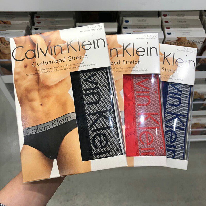 Calvin Klein CK男青年三角內褲貼身舒適彈力透氣簡約單條盒裝