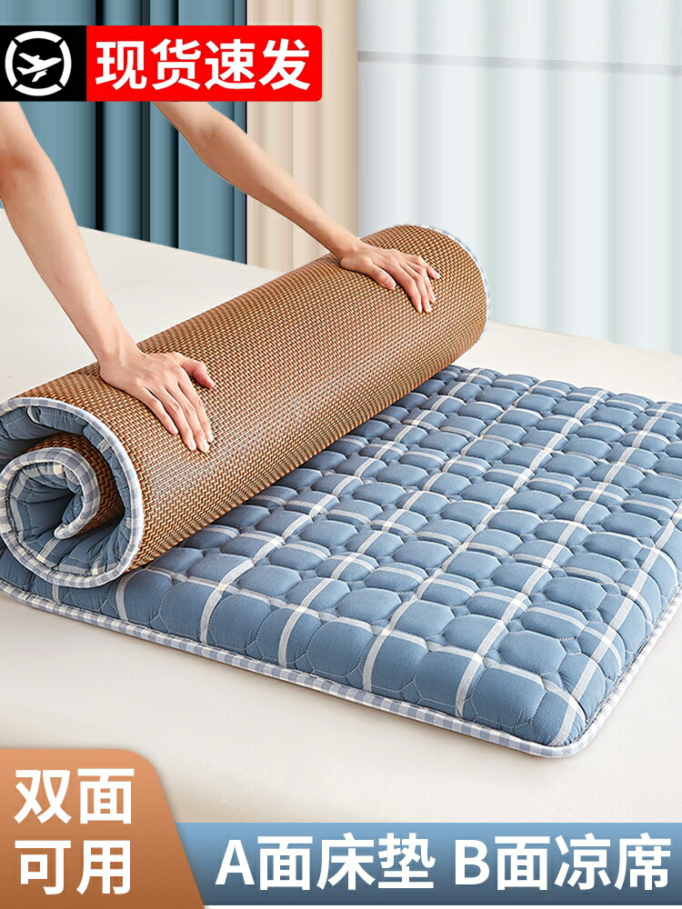 乳膠床墊軟墊學生宿舍專用單人90x190cm冬夏兩用涼席墊子地墊【淘夢屋】