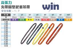 WIN 五金 WIN 8T (藍色) 起重吊帶 圓型吊帶 尼龍吊帶 高荷重吊帶 圓形吊帶 起重吊帶 丸型吊帶