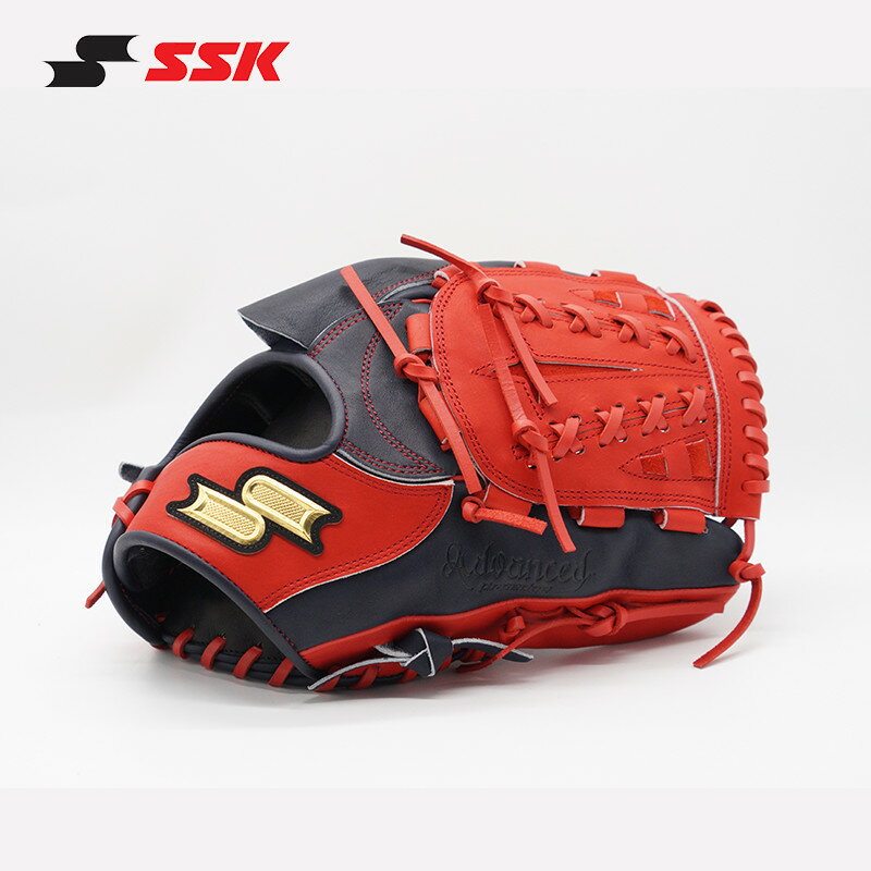 免運 日本SSK棒球手套全牛皮投手手套成人進階ADVANCEDPROEDGE系列黑紅 11.75寸 雙十一購物節