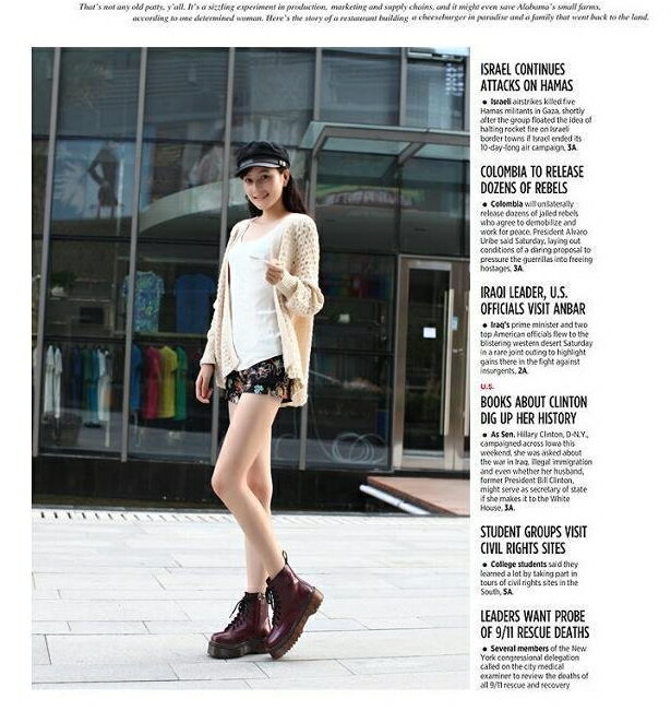 馬丁靴 鬆糕厚底休閒鞋 短靴 女鞋 中筒靴 靴子 軍靴 綁帶靴 厚底靴 櫻桃嚴選 5