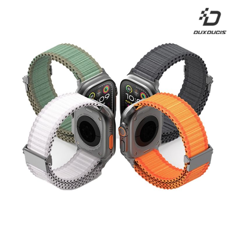 DUX DUCIS Apple 蘋果 Watch (38mm/40mm/41mm/42mm(十代)) 回環式越野錶帶 運動 健身 手表帶 尼龍材質 金屬掛扣 穩固 可水洗