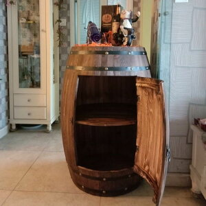 网红酒桶储物柜 开门橡木桶酒柜 装饰木酒桶红酒桶酒庄酒吧啤酒桶