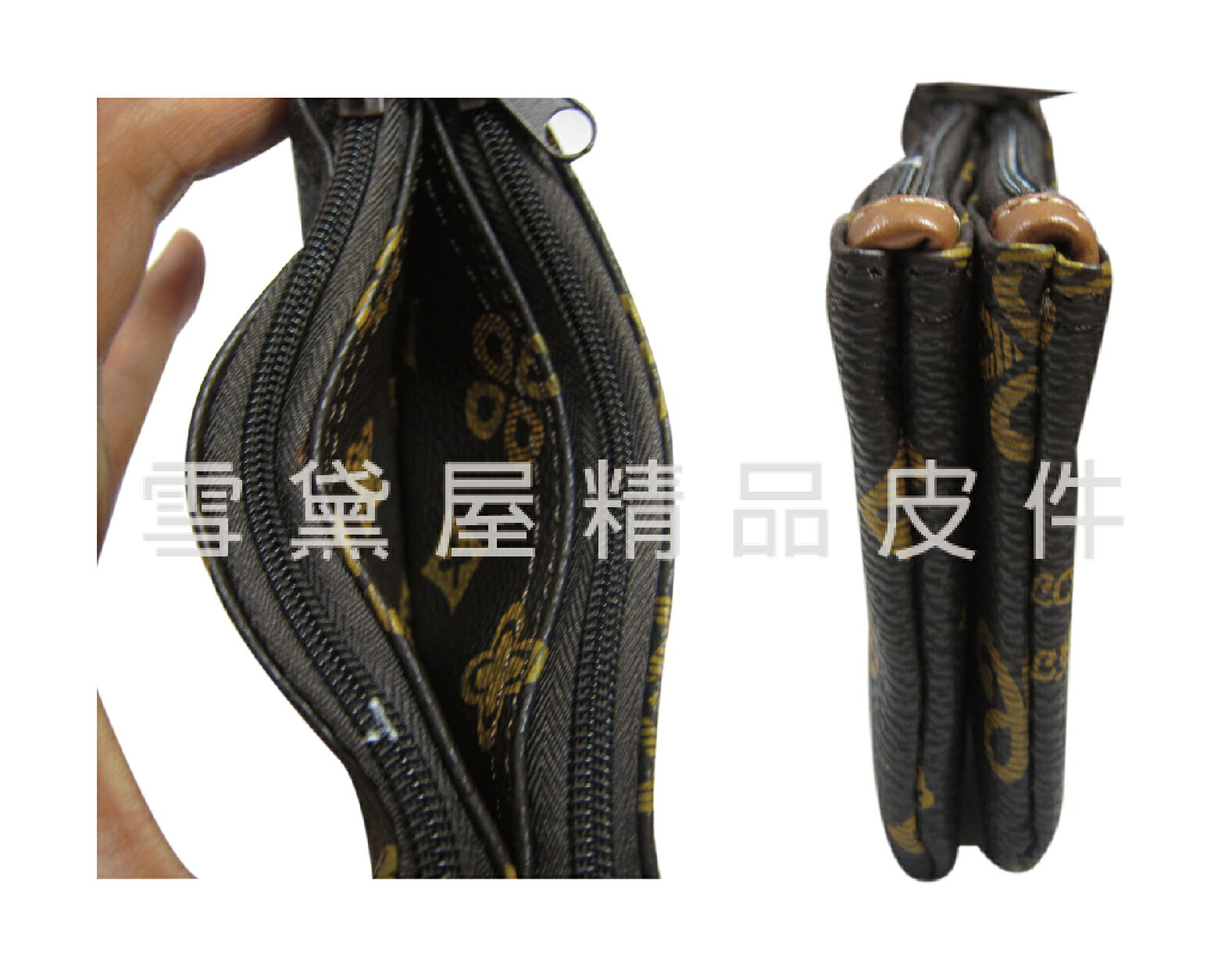 限時 滿3千賺10%點數↘ | ~雪黛屋~DAV-DANNY 零錢包中容量三層主袋內一五金鑰環進口防水防刮皮革萬用包輕巧方便放置口袋內鑰匙零錢 ...