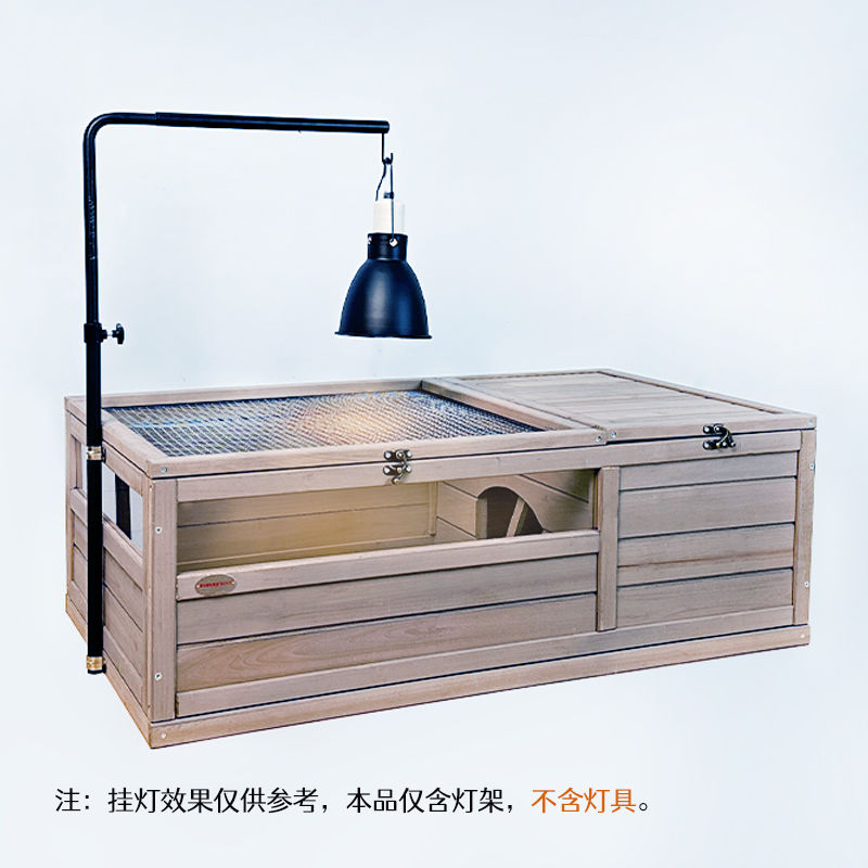 寵物籠 籠子 鳥籠 兔籠 狗籠 貓籠 便攜龍 雞籠 大型實木烏龜飼養箱蘆丁雞箱爬寵箱豚鼠刺猬籠兔子屋帶燈架爬蟲箱 免運/可開票pyy2506