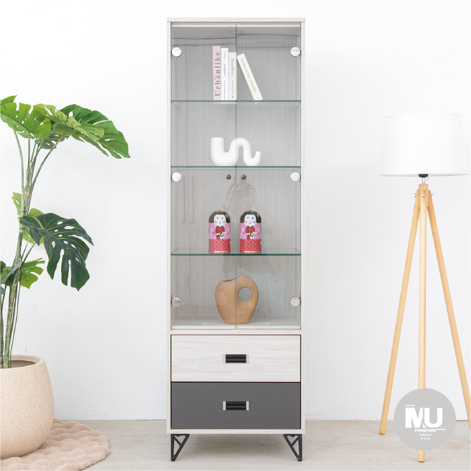 【 沐家具 mufurniture 】Madril 白榆木 展示櫃/客廳/收納