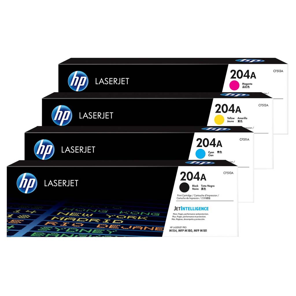 HP 204A 原廠碳粉匣 四色 CF510A/CF511A/CF512A/CF513A 適用M154a/M154nw/MFP M180n/MFP M181fw
