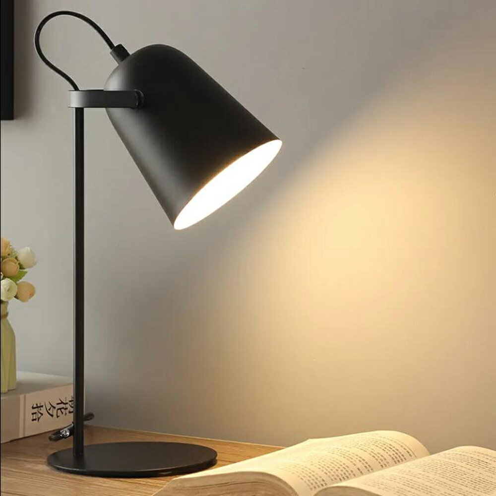 【24H現貨】ins北歐床頭燈 LED閱讀燈 護眼桌燈 閱讀小檯燈 免運