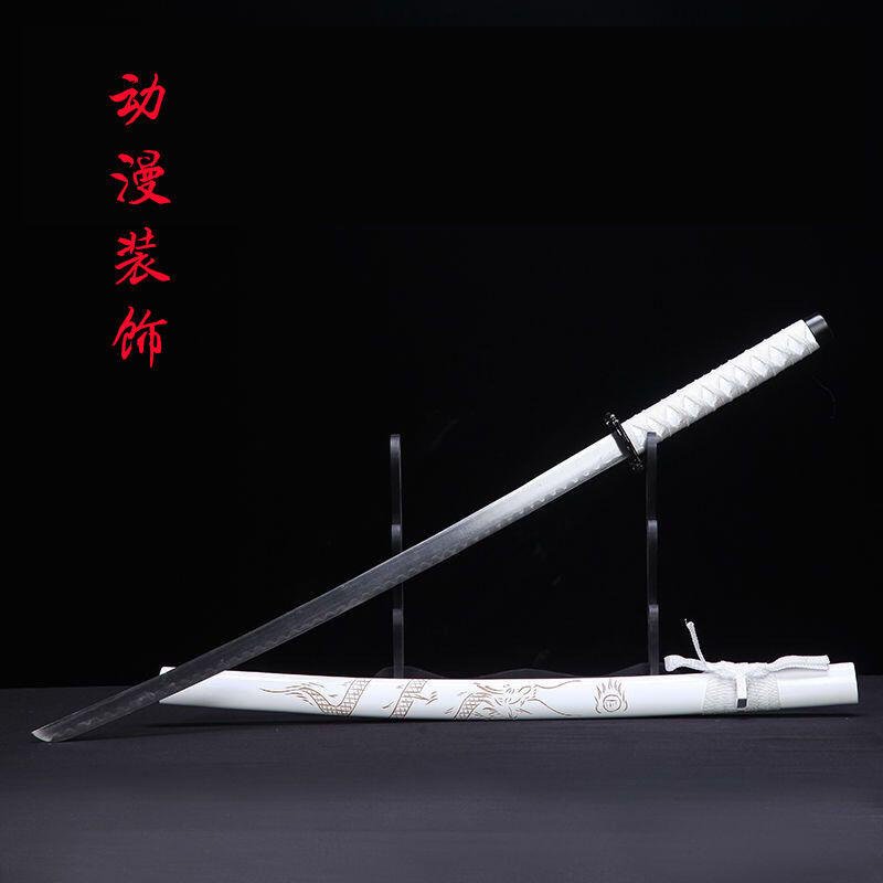 【新品】正品手工一體高碳鋼唐橫刃動漫裝飾武術長刀劍影視道具“未開刃” 0