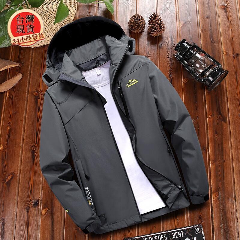 【 】衝鋒衣男中老年棉服 防風防潑水保暖機能衝鋒衣 工裝防風外套 衝鋒外套連帽機能風衣外套 外套 登山服 外套