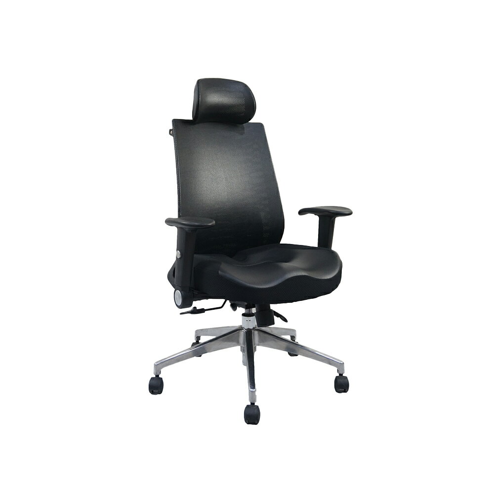 【H&D東稻家居】皮革4D辦公椅-黑色(YS5/AH-96)/辦公椅/DIY自行組裝送一樓