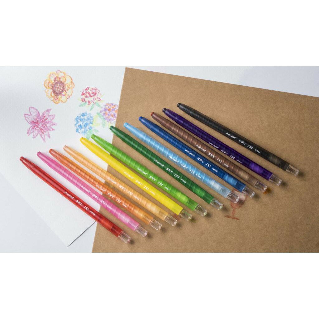 【K.J總務部】慕那美 RWC-153 旋轉蠟筆12支入  【共12色】