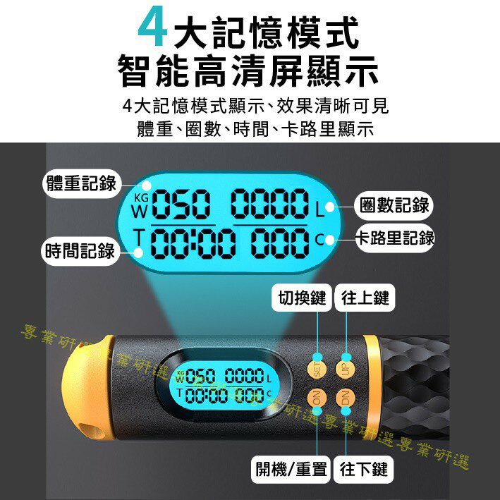 【台灣現貨  】無繩跳繩 智能跳繩 計數跳繩 無線跳繩 繩球兩用 繩長自由調節 卡路里計算 送電池 贈收納袋 4色任 2