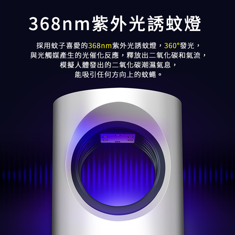 【現貨】光催化捕蚊燈 光觸媒滅蚊燈 滅蚊燈 USB捕蚊燈 省電電蚊燈 吸入式紫光捕蚊器 光催化 吸入式捕蚊燈 物理滅蚊燈 捕蚊燈 2