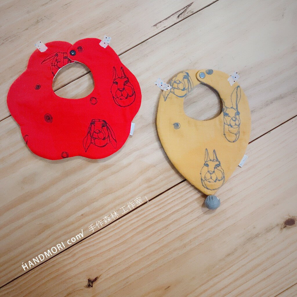 手作森林【原寸紙型】雲朵圍兜 附圖解步驟 新生兒 口水巾 自有品牌紙型 NL00629 1