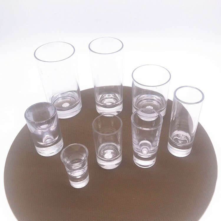 嘉寶PC亞克力透明塑料小酒杯白酒杯烈酒杯一口杯子彈杯直身飲料杯 3
