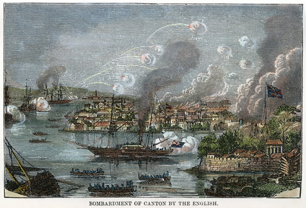 Posterazzi: First Opium War 1841 Nthe Bombardment Of Canton China By ...