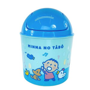 【震撼精品百貨】大寶/大口仔_Minna No Tabo~日本SANRIO三麗鷗 大寶桌上型平衡蓋垃圾桶(藍下雨)*99733