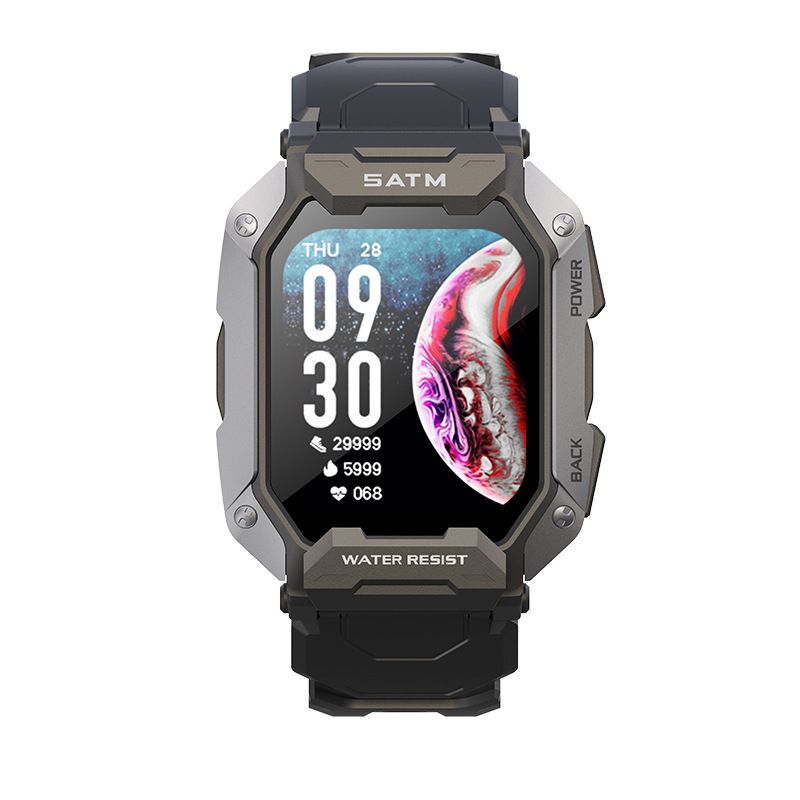 手錶 運動錶 戶外錶 新款C20智能手表 戶外運動三防塵摔計步天氣心率血氧監測5ATM手環 全館免運