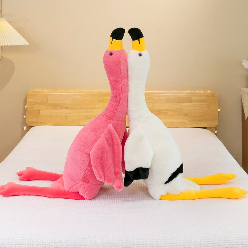 抖音同款火烈鳥抱枕毛絨玩具玩偶超軟男女生臥室床上夾腿公仔禮物