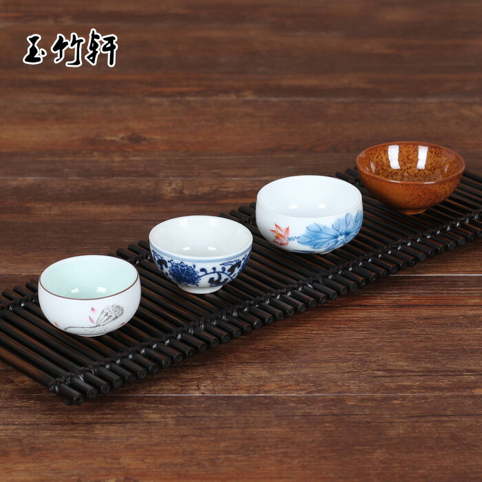 功夫茶具零配件 茶碗 手繪品茗杯 陶瓷茶杯 工夫茶單杯 小杯子