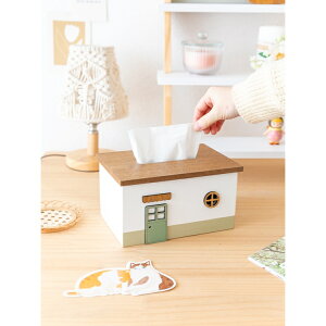 日系風紙巾盒 高級藝術感紙巾盒 客廳輕奢臥室創意設計收納 ins實木擺件