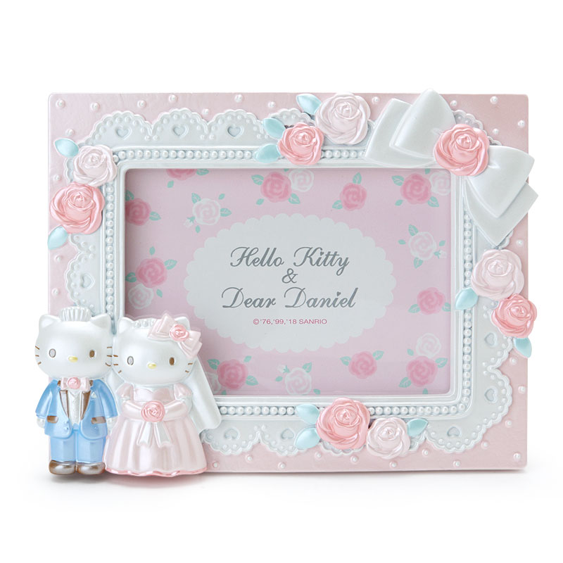 Hello Kitty 結婚 玫瑰 陶瓷 相框 蕾絲 粉紅 立體 三麗鷗 日貨 正版 授權 L00010326
