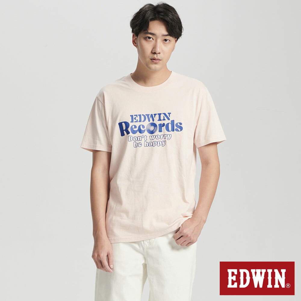 EDWIN 男款 外星人DJ短袖T恤 (淡粉紅)