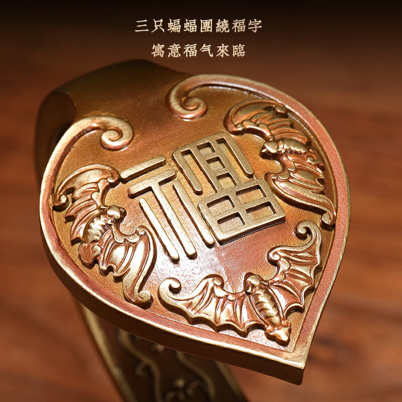 純銅招財吉祥如意擺件電視櫃客廳玄關酒櫃裝飾品新房喬遷新居禮品